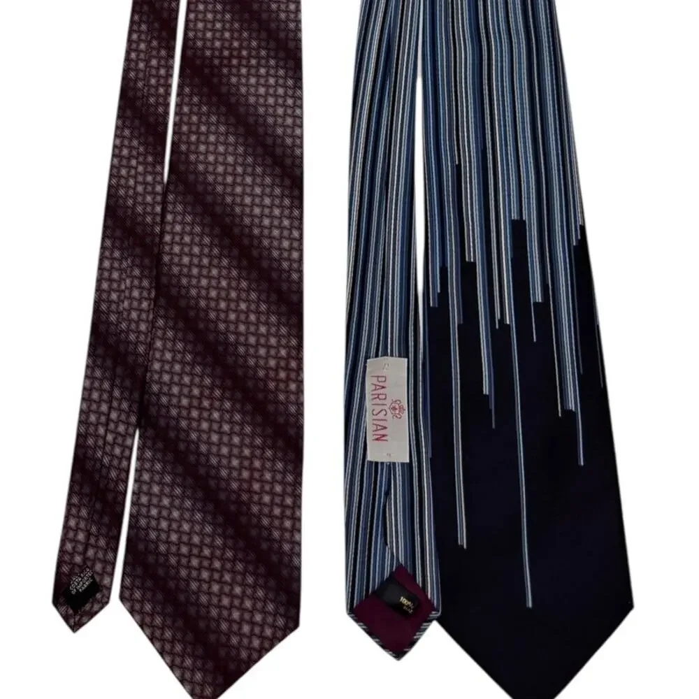 CALVIN KLEIN & GINO POMPELI Set of 2 Men's Work Attire Ties